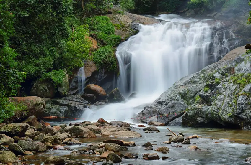 Attukal-and-Lakkam-waterfalls-and-rocky-stream