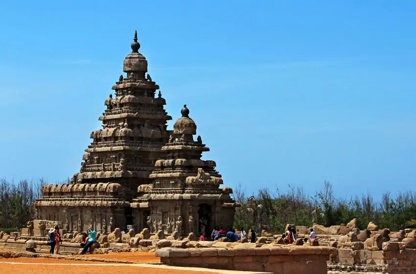 Historic Shore Temple architecture Mahabalipuram