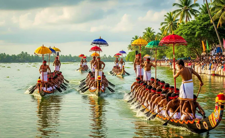 kerala onam street pookkalam procession